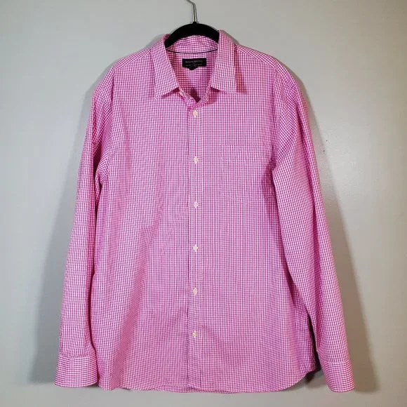 banana republic pink dress shirt Men's Pink Casual Shirts
